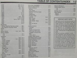 1993 Ford Escort Mercury Tracer Electrical & Vacuum Trouble Shooting Shop Manual