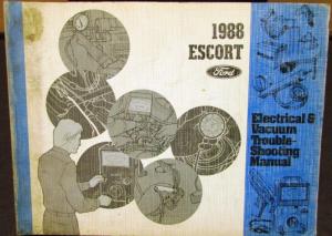 1988 Ford Dealer Electrical & Vacuum Diagram Service Manual Escort