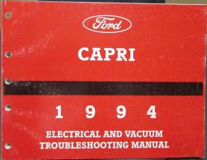1994 Mercury Capri Electrical & Vacuum Trouble Shooting Shop Service Manual
