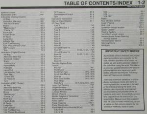 1994 Ford Taurus Mercury Sable Electrical & Vacuum Trouble Shooting Shop Manual