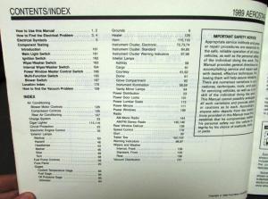 1989 Ford Dealer Electrical & Vacuum Diagram Service Manual Aerostar Van