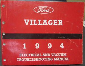 1994 Mercury Villager Electrical & Vacuum Trouble Shooting Shop Service Manual