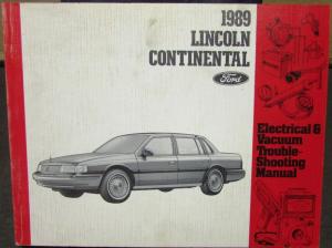 1989 Lincoln Dealer Electrical & Vacuum Diagram Service Manual Continental