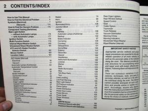 1989 Ford Mercury Electrical & Vacuum Diagram LTD Crown Victoria Grand Marquis