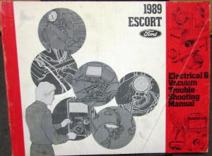 1989 Ford Dealer Electrical & Vacuum Diagram Service Manual Escort