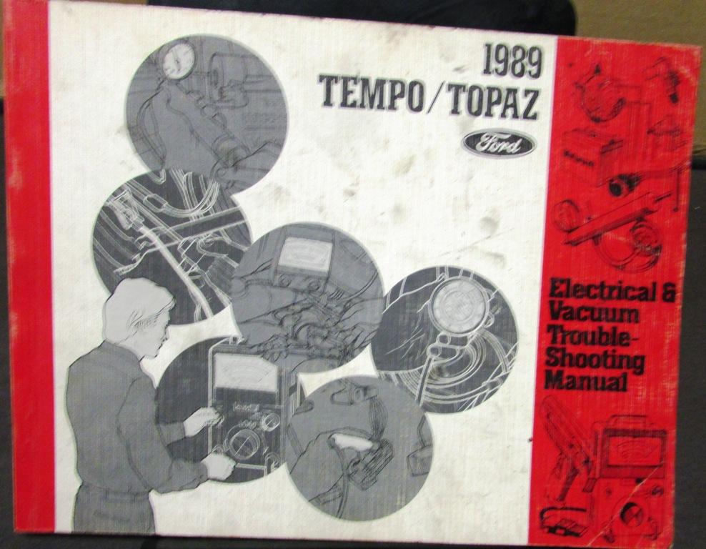 1989 Ford Mercury Dealer Electrical & Vacuum Diagram Service Manual Tempo Topaz