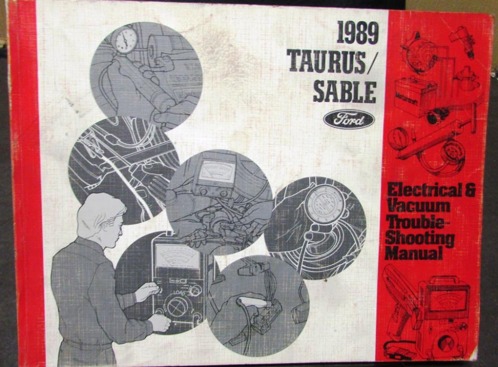 1989 Ford Mercury Dealer Electrical & Vacuum Diagram Service Manual Taurus Sable