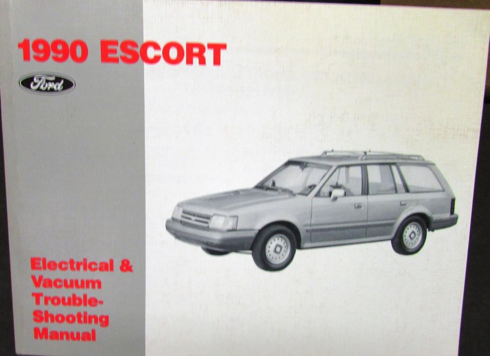 1990 Ford Dealer Electrical & Vacuum Diagram Service Manual Escort