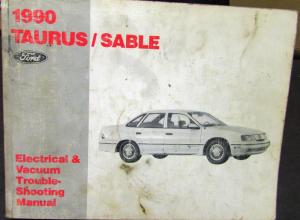 1990 Ford Mercury Dealer Electrical & Vacuum Diagram Service Manual Taurus Sable