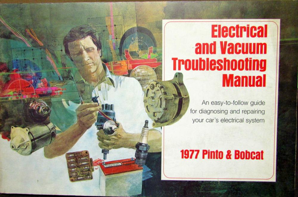 1977 Ford Mercury Dealer Electrical & Vacuum Diagram Manual Pinto Bobcat