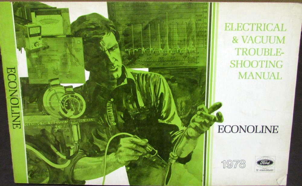 1978 Ford Dealer Electrical & Vacuum Diagram Service Manual Econoline Van