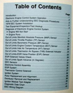 1978 Lincoln Dealer Electronic Engine Controls Service Manual Versailles Repair