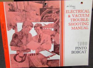 1980 Ford Mercury Dealer Electrical & Vacuum Diagram Service Manual Pinto Bobcat
