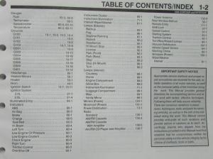 1995 Ford Contour Mercury Mystique Electrical Vacuum Troubleshooting Shop Manual