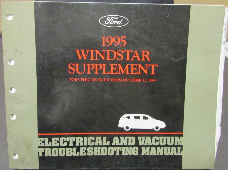 1995 Ford Windstar Supplement Electrical & Vacuum Troubleshooting Shop Manual