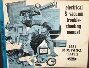 1981 Ford Mercury Dealer Electrical & Vacuum Diagram Manual Mustang Capri
