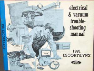 1981 Ford Mercury Dealer Electrical & Vacuum Diagram Manual Escort Lynx