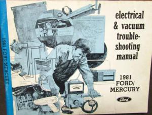 1981 Ford Mercury Dealer Electrical & Vacuum Diagram Service Manual