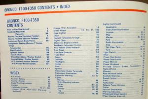 1982 Ford Dealer Electrical & Vacuum Diagram Manual Bronco F100-350 Courier