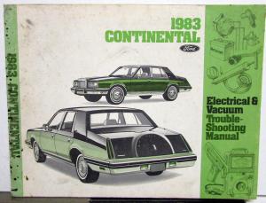 1983 Lincoln Dealer Electrical & Vacuum Diagram Service Manual Continental