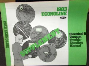 1983 Ford Dealer Electrical & Vacuum Diagram Service Manual Supplement Econoline