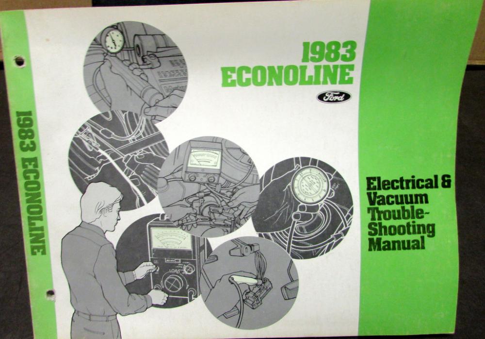 1983 Ford Dealer Electrical & Vacuum Diagram Service Manual Econoline Van