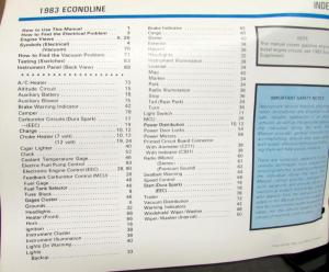 1983 Ford Dealer Electrical & Vacuum Diagram Service Manual Econoline Van