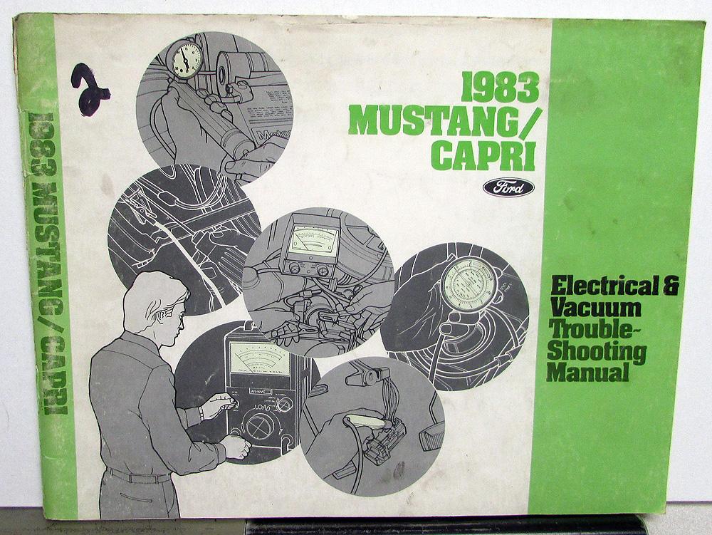 1983 Ford Mercury Dealer Electrical & Vacuum Diagram Manual Mustang Capri