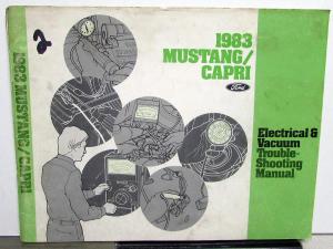 1983 Ford Mercury Dealer Electrical & Vacuum Diagram Manual Mustang Capri