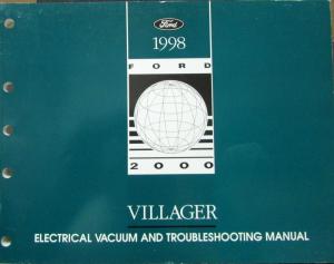 1998 Mercury Dealer Electrical & Vacuum Diagram Service Manual Villager