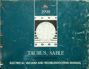 1998 Ford Mercury Dealer Electrical & Vacuum Diagram Manual Taurus Sable