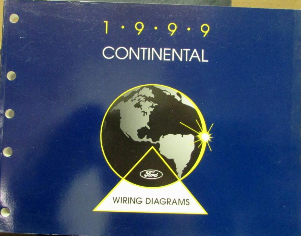 1999 Lincoln Dealer Electrical Wiring Diagram Service Manual Continental