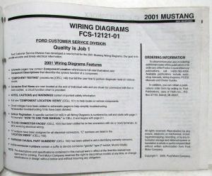 2001 Ford Dealer Electrical Wiring Diagram Service Manual Mustang
