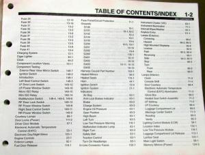 2001 Lincoln Dealer Electrical Wiring Diagram Service Manual Continental