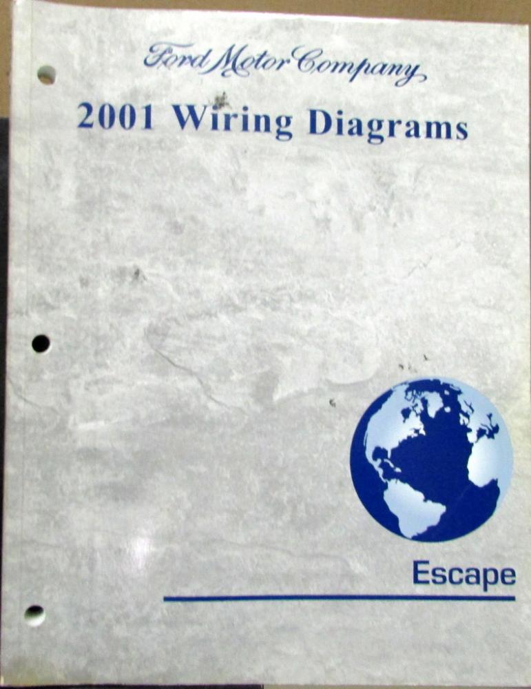 2001 Ford Dealer Electrical Wiring Diagram Service Manual Escape