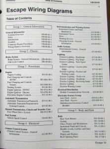 2001 Ford Dealer Electrical Wiring Diagram Service Manual Escape