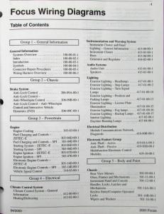 2001 Ford Dealer Electrical Wiring Diagram Service Manual Focus