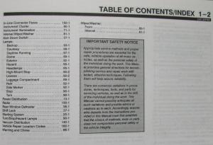 1997 Ford Aspire Electrical & Vacuum Troubleshooting Shop Service Manual