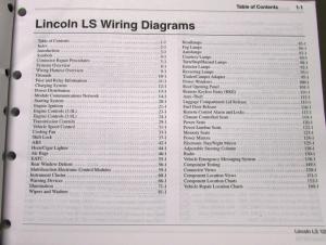 2002 Lincoln Dealer Electrical Wiring Diagram Service Manual LS Models