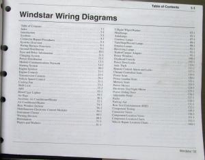 2002 Ford Dealer Electrical Wiring Diagram Service Manual Windstar Van