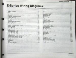 2002 Ford Dealer Electrical Wiring Diagram Service Manual E-Series Van