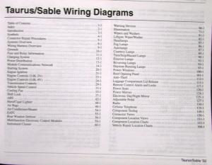 2002 Ford Mercury Dealer Electrical Wiring Diagram Manual Taurus Sable