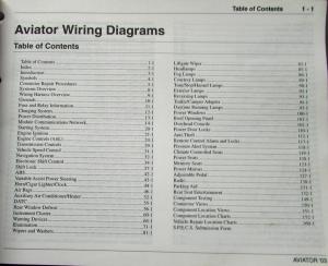 2003 Lincoln Dealer Electrical Wiring Diagram Service Manual Aviator