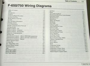 2003 Ford Dealer Electrical Wiring Diagram Manual F650/750 Medium Duty Truck