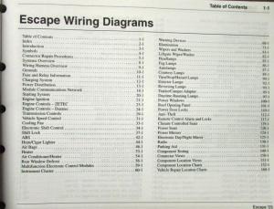 2003 Ford Dealer Electrical Wiring Diagram Service Manual Escape