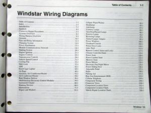 2003 Ford Dealer Electrical Wiring Diagram Service Manual Windstar Van