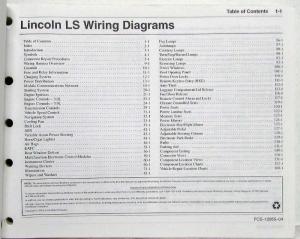 2004 Lincoln Dealer Electrical Wiring Diagram Service Manual LS Models