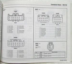 2004 Lincoln Dealer Electrical Wiring Diagram Service Manual LS Models