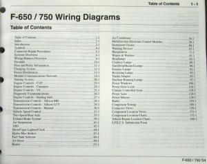 2004 Ford Dealer Electrical Wiring Diagram Service Manual F650/750 Truck