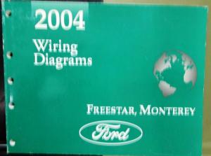 2004 Ford Mercury Electrical Wiring Diagram Manual Freestar Monterey Van